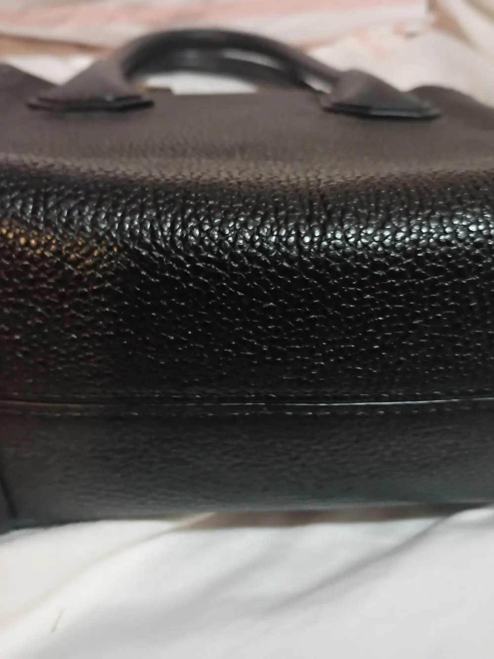 Michael Kors Small size Black Pebbled Leather Satchel with Gold Accents